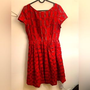 Moulinette Soeurs size 8 red dress from Anthropologie